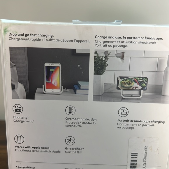 Powered Wireless Charging Stand for iPhone 8, 8 Plus, X, XS, XS Max and XR - Picture 2 of 2